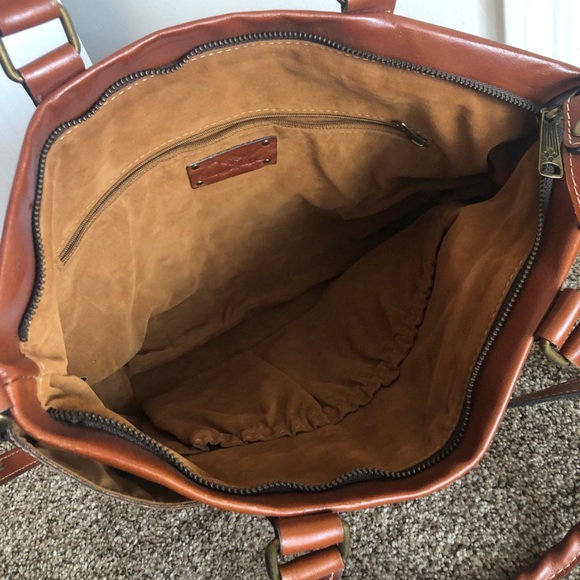 Patricia Nash brown leather shoulder bag - Picture 3 of 7